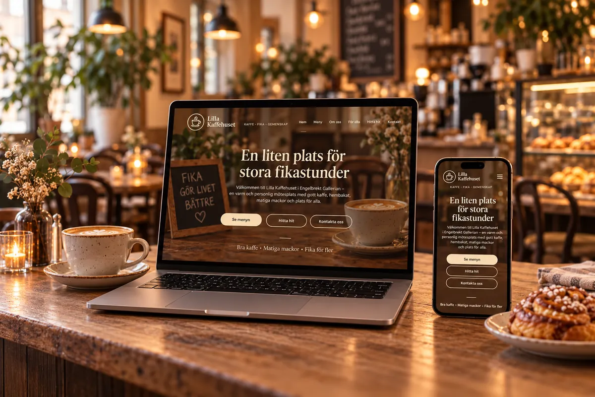 Webbplats för Lilla Kaffehuset